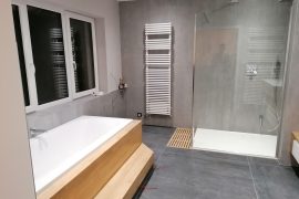 Tablier de baignoire en chêne massif